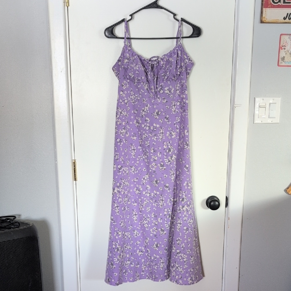 Floral Purple Maxi Dress